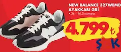 NEW BALANCE 327WEMD AYAKKABI GRİ